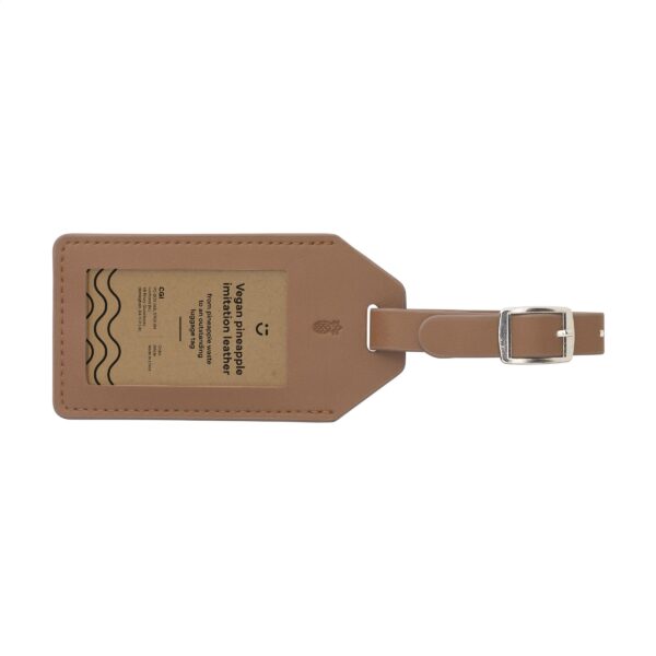 Vegan Pineapple Leather Luggage Tag – Bild 5