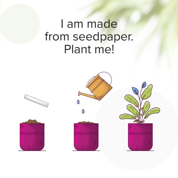 Seed Paper Bookmark Lesezeichen – Bild 2
