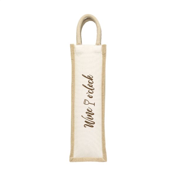 Jute Canvas Wine Bag Weintasche – Bild 3