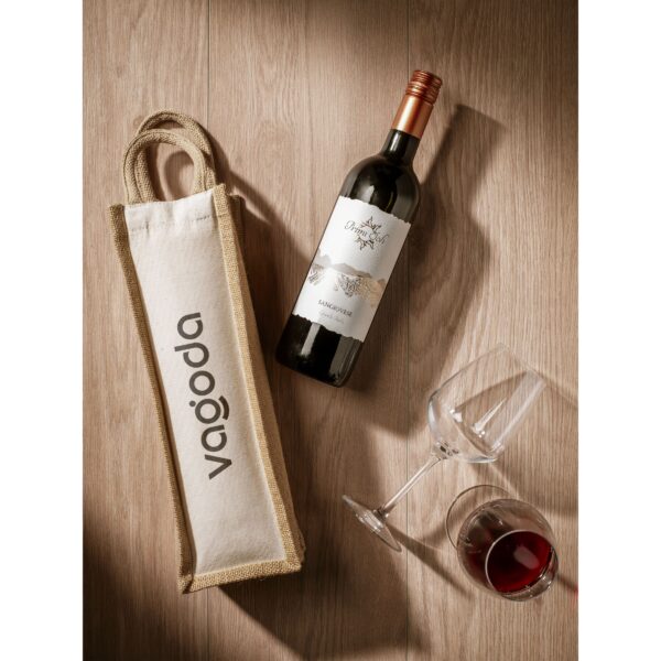Jute Canvas Wine Bag Weintasche – Bild 2