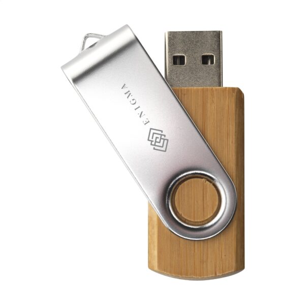 USB Twist Bamboo aus Vorrat 4 GB – Bild 2