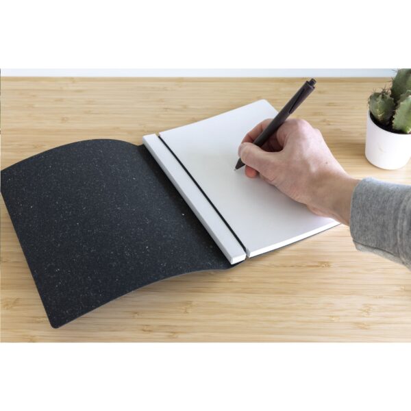 Recycled Leather Refillable Notebook A5 Notizbuch – Bild 3