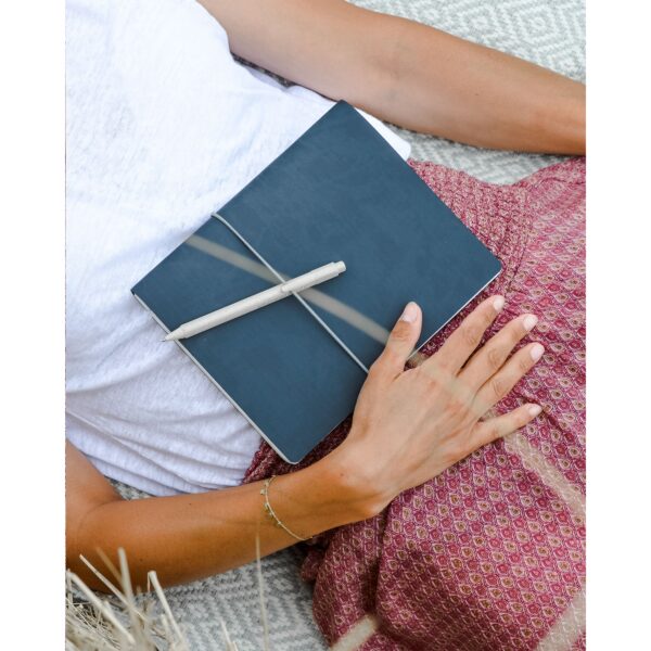 Recycled Leather Refillable Notebook A5 Notizbuch – Bild 8