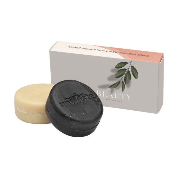 Unwaste Duopack Scrub & Shampoo bar Koffieolie – Bild 4